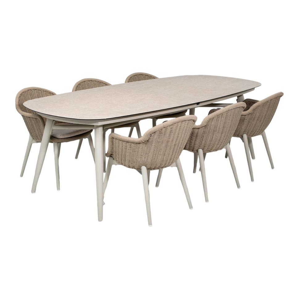 Caravela dining set off-white
