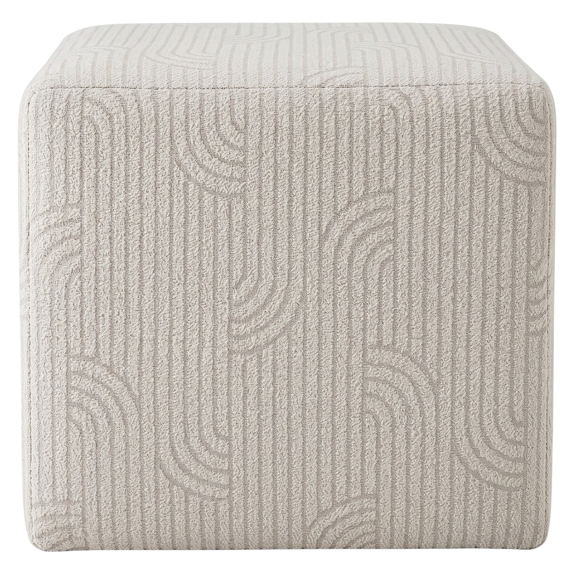 Arcos beige pouf vierkant