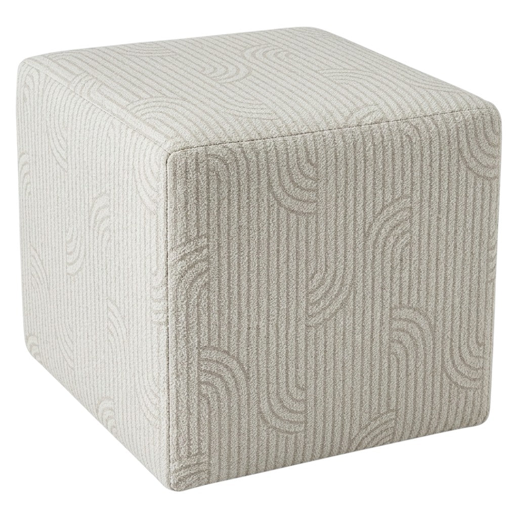 Arcos beige pouf vierkant