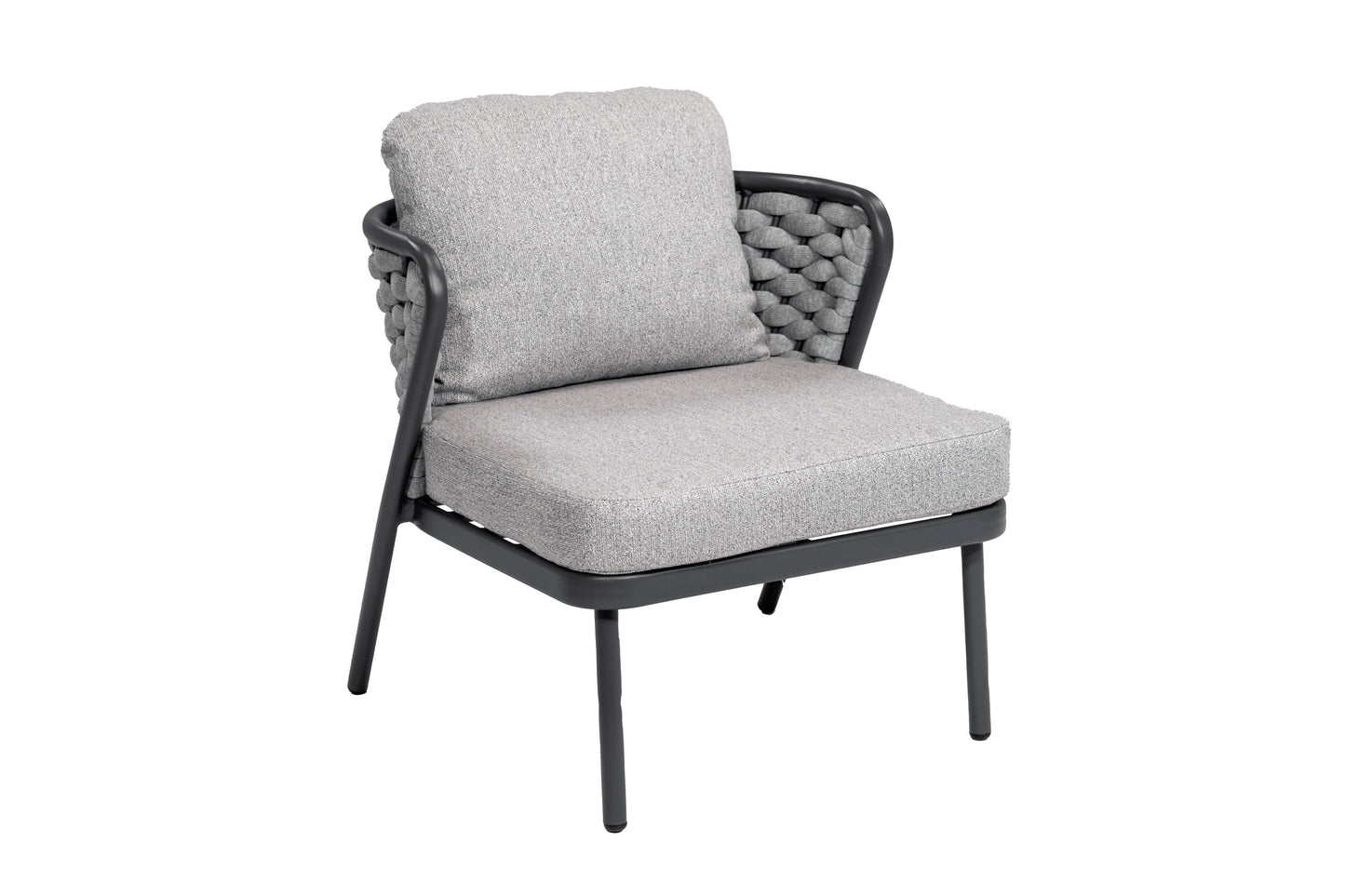 Arado fauteuil antraciet schuin aanzicht 1