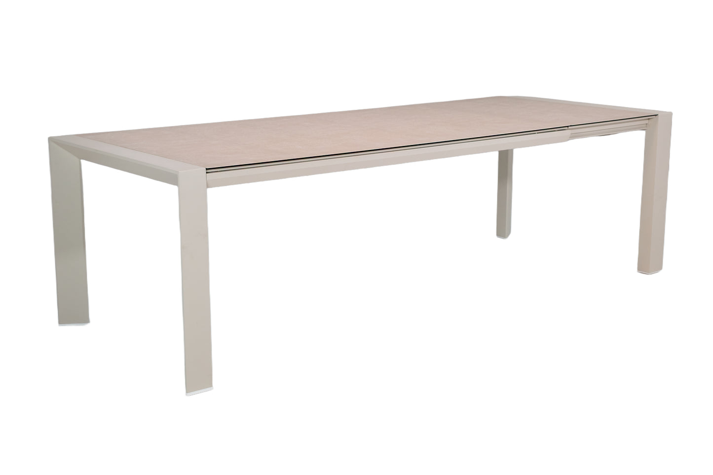 Caleo extension table off-white zij aanzicht 1