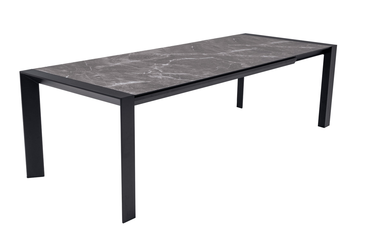 Caleo extension table zwart schuin aanzicht 1