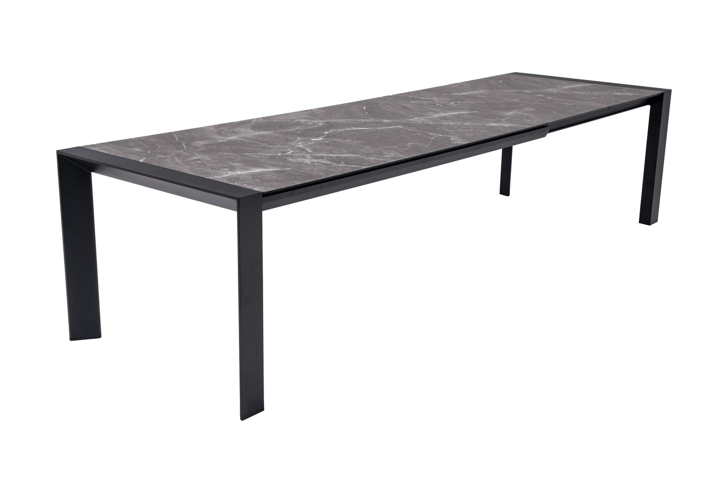 Caleo extension table zwart schuin aanzicht 2