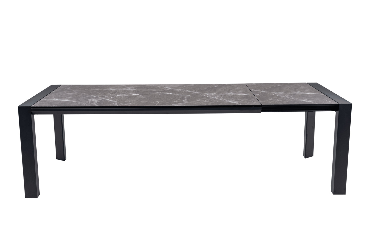 Caleo extension table zwart zij aanzicht 1