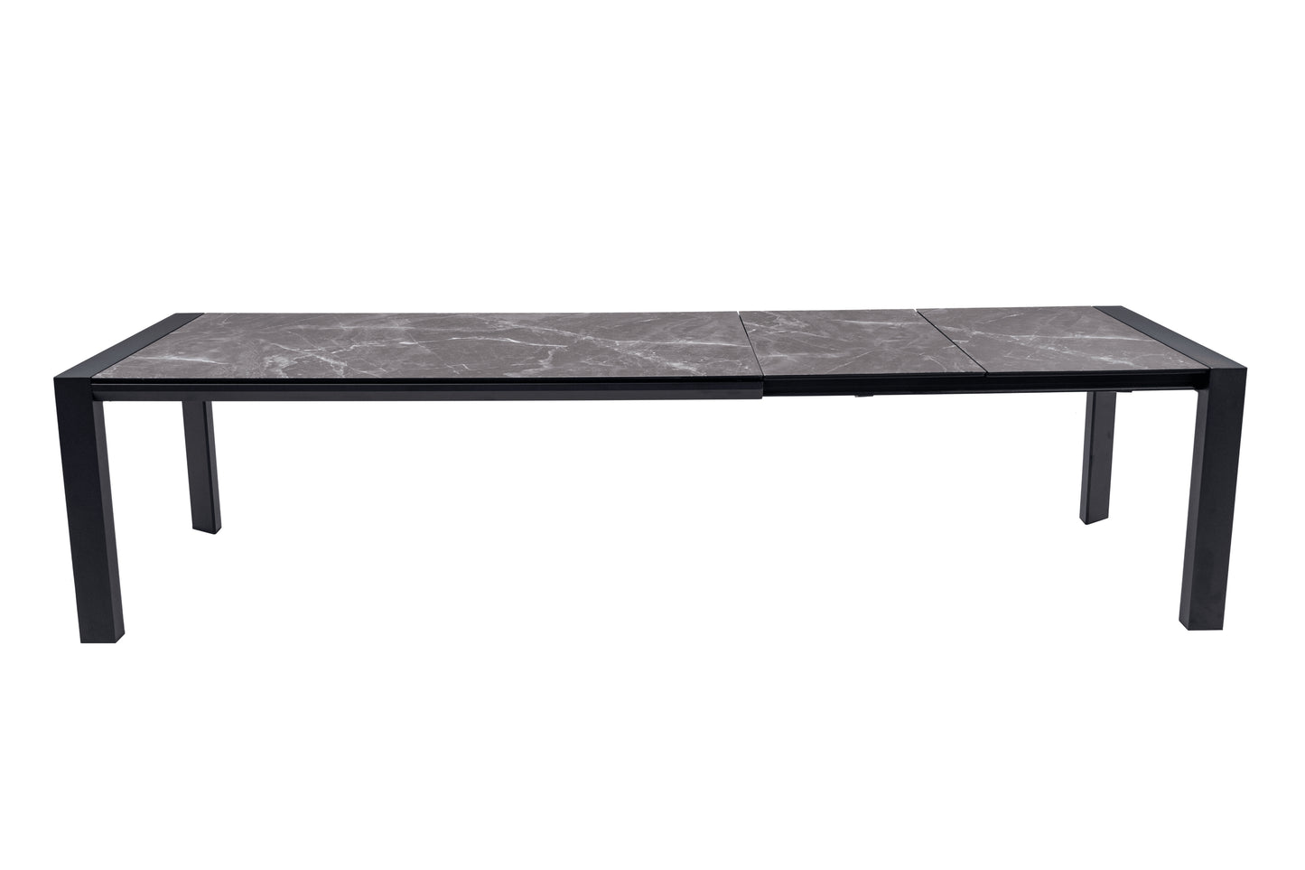 Caleo extension table zwart zij aanzicht 2