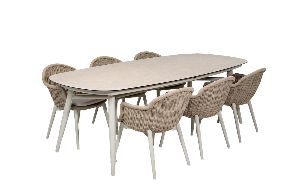 Caravela dining set off-white