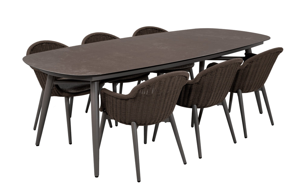 Caravela dining set taupe