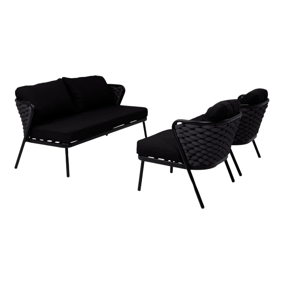 Arado loungeset zwart