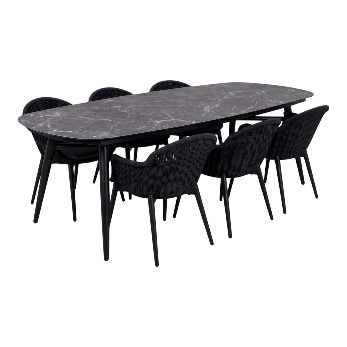 Caravela dining set zwart