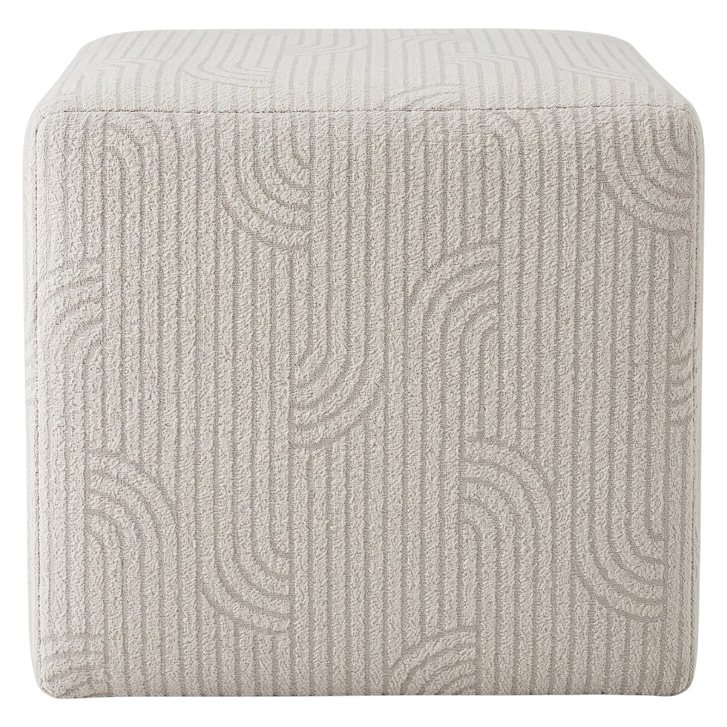 Arcos beige pouf vierkant