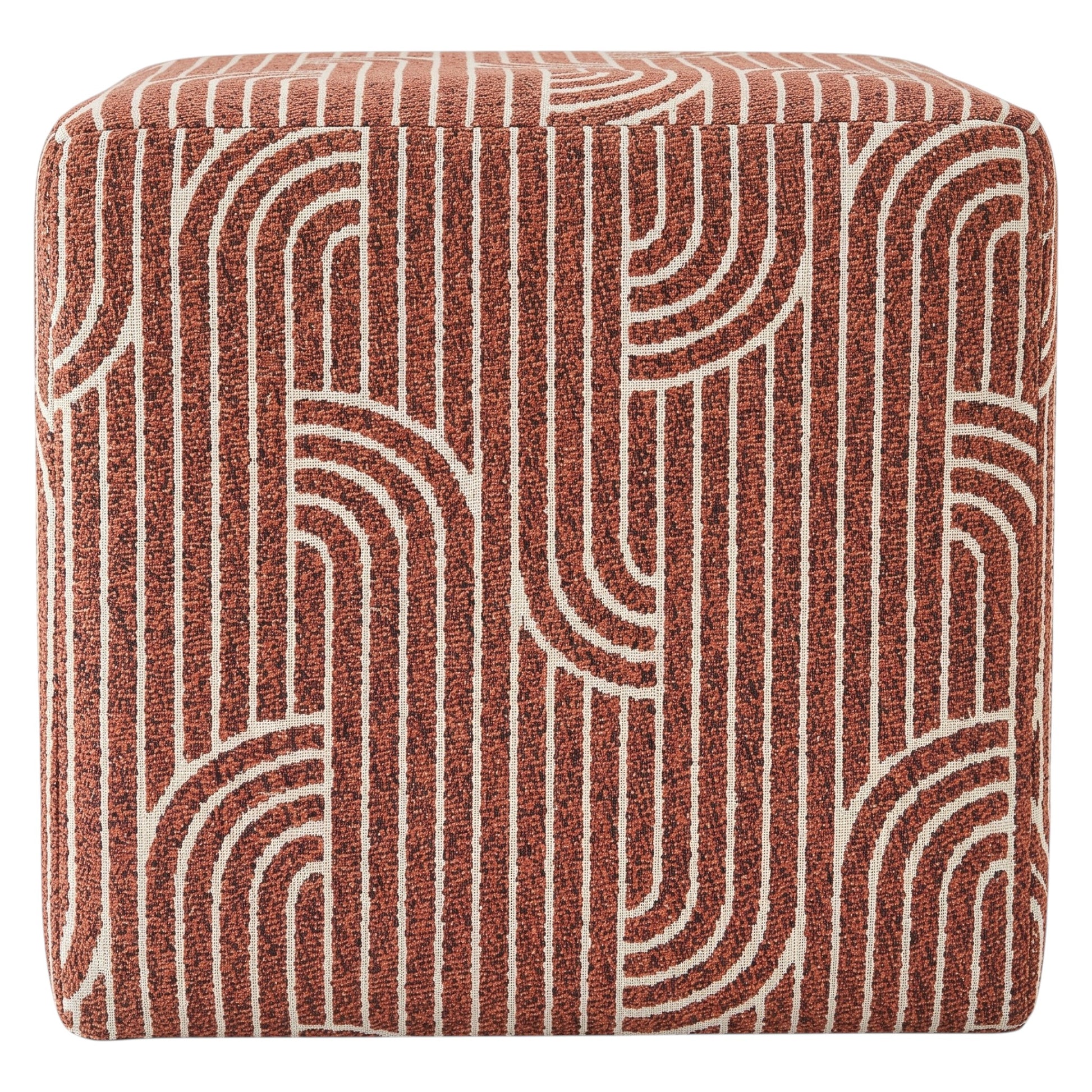 Arcos terracota pouf vierkant