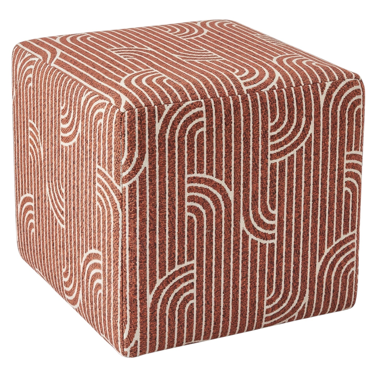 Arcos terracota pouf vierkant