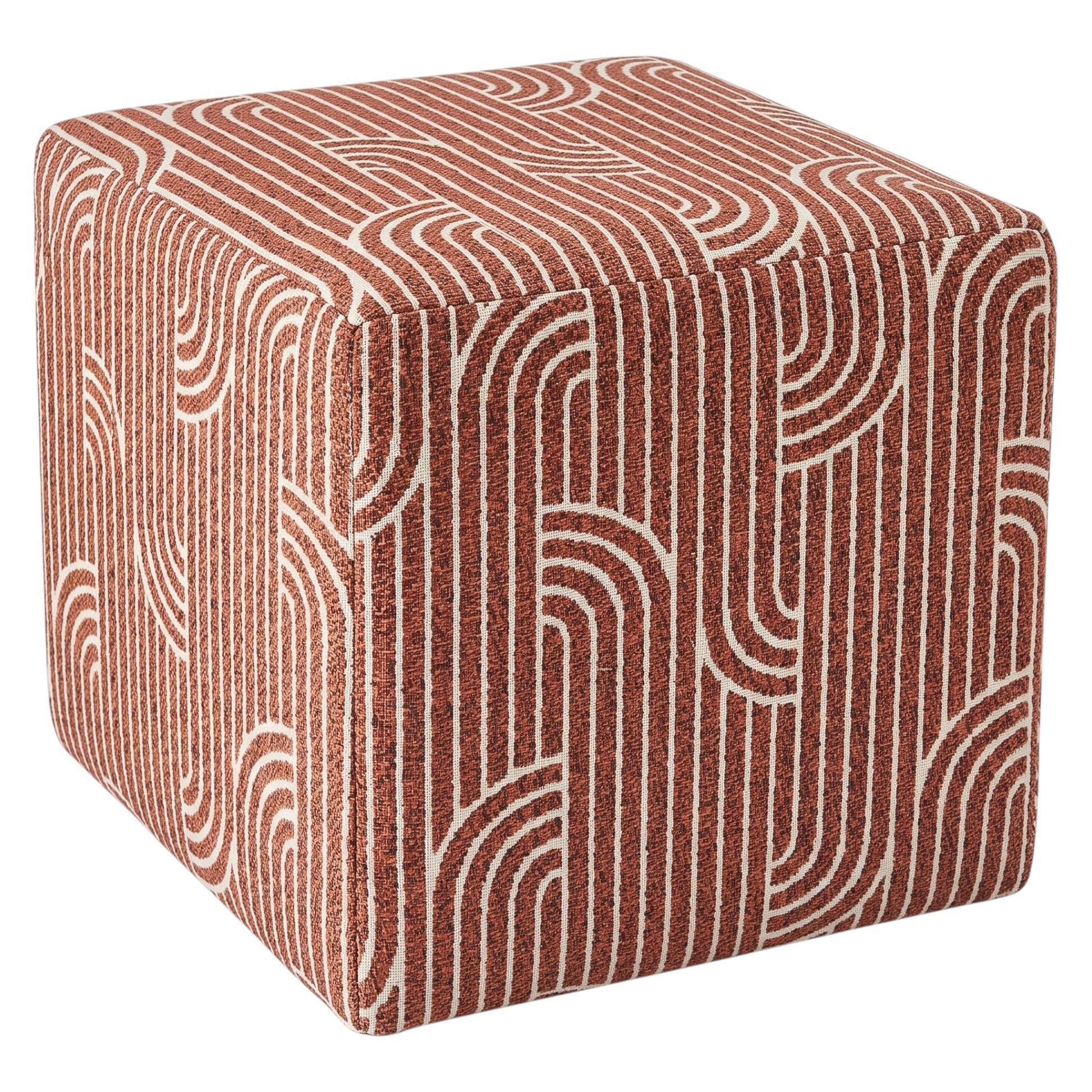 Arcos terracota pouf vierkant